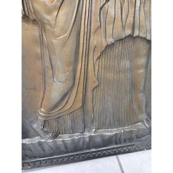 Ancient Greek Stele Of Kritto And Timarista Relief Sculpture Woman Figure Panel - Picture 4 of 9